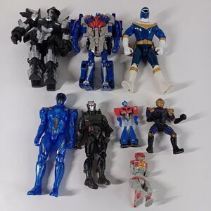 Robot Armored Action Figure Lot Dinozord Blue Ranger Optimus Prime Fort Nite